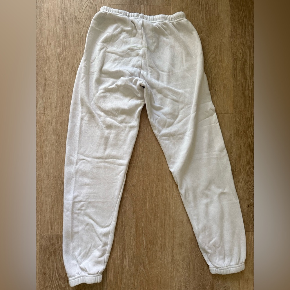 Aviator Nation White Track Joggers with Sunset Stripe & Navy 'A' Logo - Picture 5 of 8